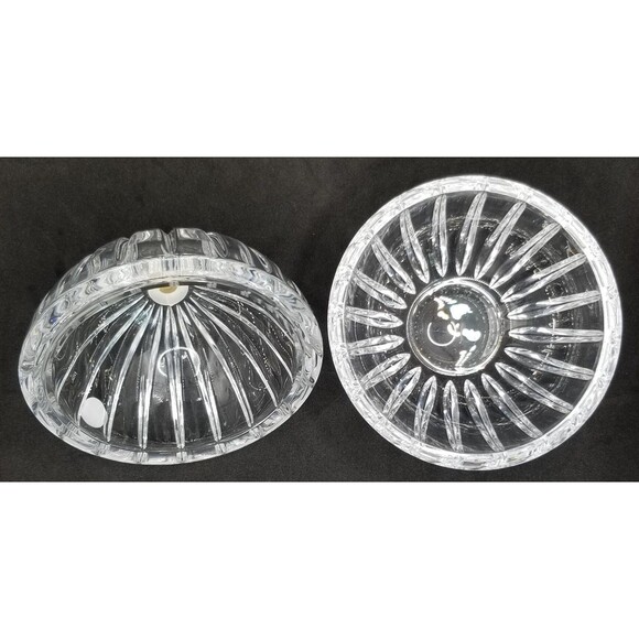 St George Holiday Magic DePlomo 24% Lead Crystal Candy Dish Bowl Tree Ornament - Picture 9 of 12